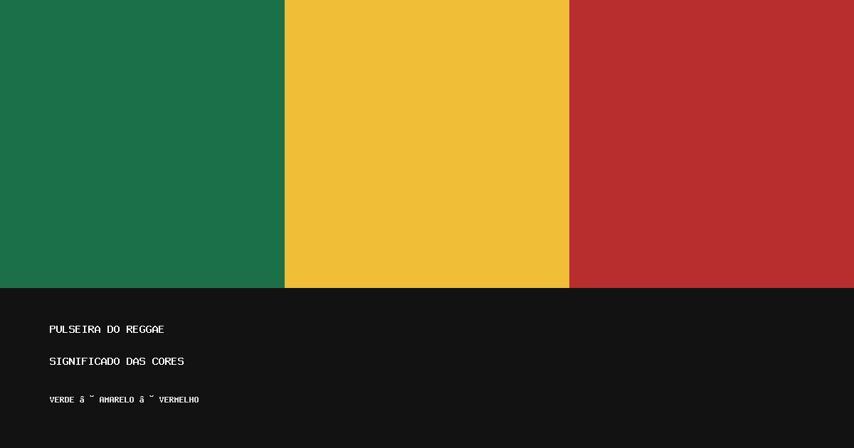 Pulseira do reggae nas cores verde, amarelo e vermelho